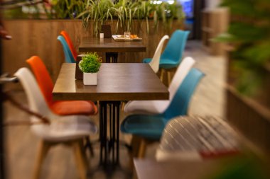 Modern café parlak renklerde iç