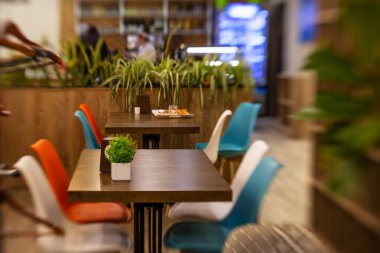 Modern café parlak renklerde iç