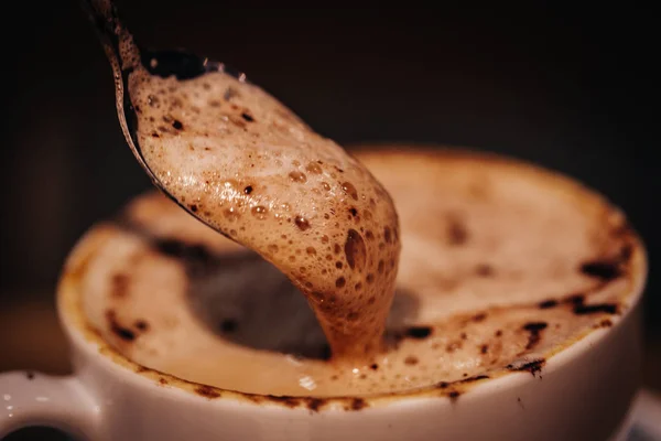 stock image Cup of Cappuccino Coffee with chocolate