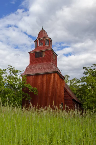 Igreja antiga em Skansen, o primeiro museu ao ar livre — Fotografia de Stock