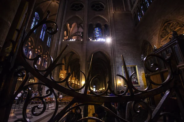 Catedral de Notre Dame de Paris Interior — Fotografia de Stock
