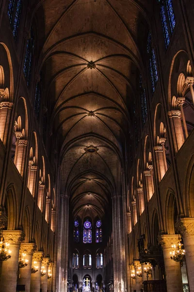 Catedral de Notre Dame de Paris Interior — Fotografia de Stock