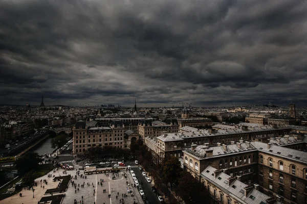 Widok na Paryż z katedry Notre Dame — Zdjęcie stockowe