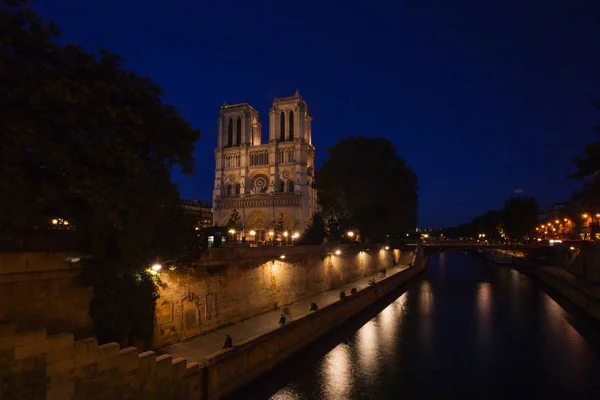 Notre Dame de Paris at Evening,  France Royalty Free Stock Photos