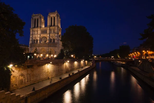 Notre Dame de Paris at Evening,  France Stock Photo