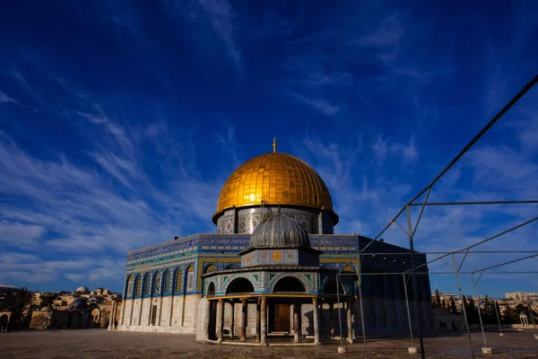 Cúpula Rocha Jerusalém Israel Localizada Monte Templo — Fotografia de Stock