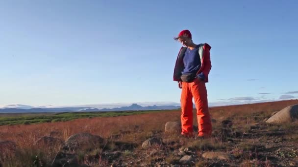 아이슬란드의 Enjiying 자연에서 — 비디오