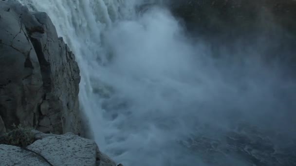 Gullfoss Ünlü Zlanda Şelalesi Altın Çember Bir Parçası Yaz Mevsimi — Stok video