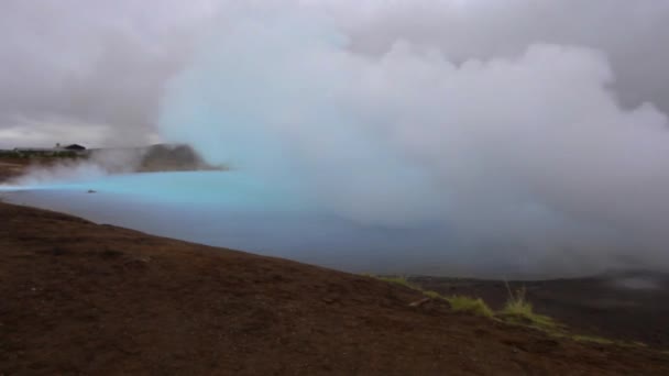 Zlanda Myvatn Gölü Nde Jeotermal Alan — Stok video