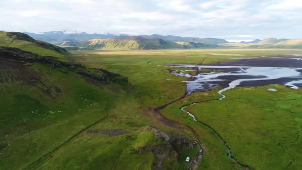 Paesaggi Dell Islanda Presi Dal Cielo Drone — Video Stock