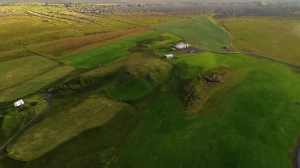 Lanskap Islandia Diambil Dari Langit Drone — Stok Video