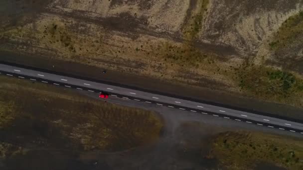 Paesaggi Autostrade Dell Islanda Scattate Con Drone — Video Stock