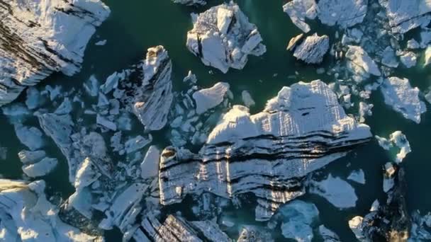 Concetto Cambiamento Climatico Del Riscaldamento Globale Iceberg Nella Laguna Del — Video Stock