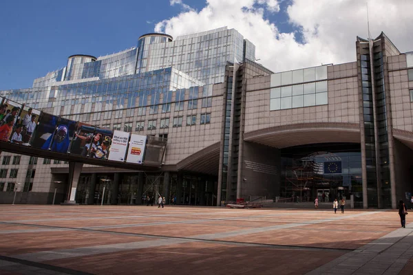 Brussels Belçika Mayıs 2015 Avrupa Parlamentosu Brüksel Belçika Binanın Dış — Stok fotoğraf