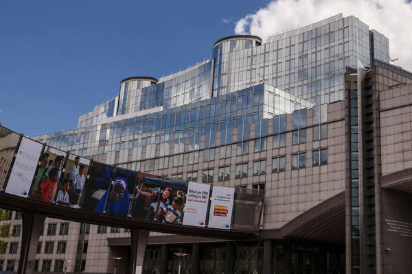 Bruselas Bélgica Mayo 2015 Exterior Del Edificio Del Parlamento Europeo — Foto de Stock