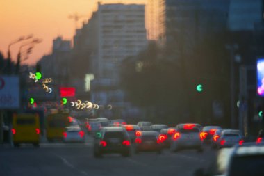 Bokeh olay çıkaran bulanıklık tarzı ile sokak görünümü
