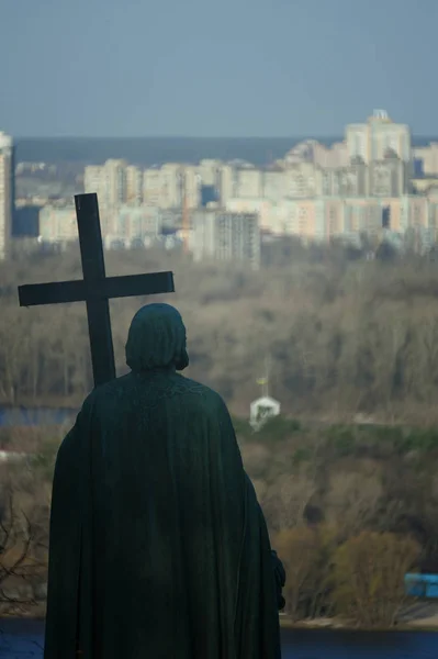 Vladimir monumento e industrial Kiev, Ucrânia — Fotografia de Stock