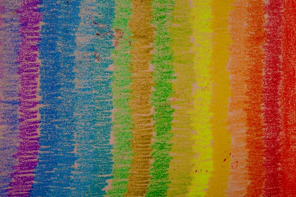 Pastellfärgad penna (olja pen) palett rainbow, bakgrund — Stockfoto