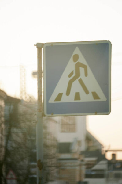 pedestrian crossing sign