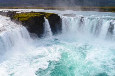 Godafoss, İzlanda şelale. Isla kuzeyinde yer alan