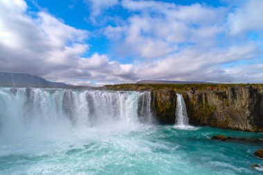 Godafoss, İzlanda şelale. Isla kuzeyinde yer alan