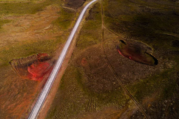 Islandzki fotografia lotnicza przechwycone przez drone. Pięknym otoczeniu — Zdjęcie stockowe