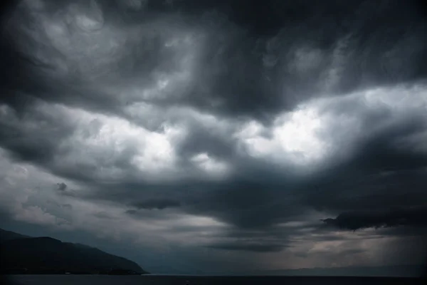 Météo orageuse à Ohrid, Makedonia — Photo