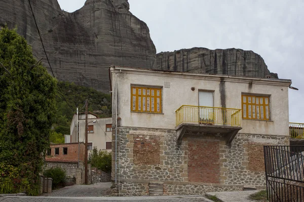 Strade Della Città Kalanpaka Vicino Alle Rocce Meteora Monastero Grecia — Foto Stock