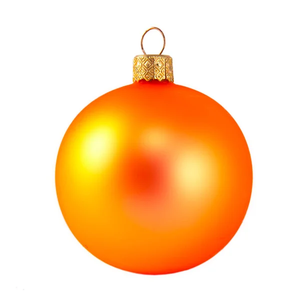 Yellow christmas ball isolated on white background — Stock Photo, Image