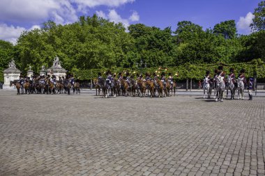 Brüksel, Belçika - 20 Mayıs 2018: Belçika Süvarileri kirletmeye başladı 