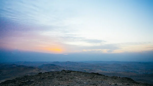 Désert Judéen (Judaïque), paysage à l'heure du coucher du soleil — Photo