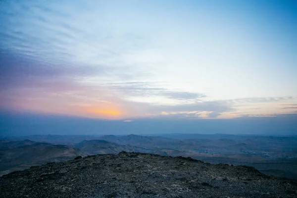 Désert Judéen (Judaïque), paysage à l'heure du coucher du soleil — Photo