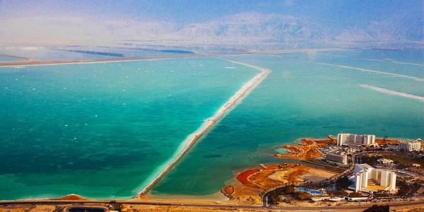 Vista del mar muerto desde el desierto cerca de Ein Bokek, Israel — Foto de Stock