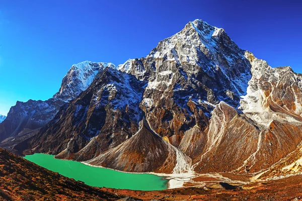 珠穆朗玛峰大本营徒步 尼泊尔 喜马拉雅山景观 — 图库照片