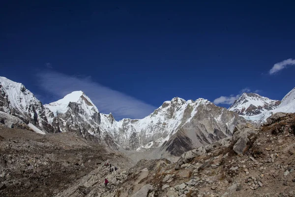 珠穆朗玛峰大本营徒步, 尼泊尔。喜马拉雅山景观 — 图库照片