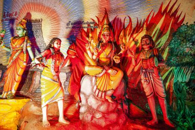 KUALA LUMPUR, MALAYSIA - 24 Ocak 2020: Malezya 'daki Batu Mağaralarındaki Mağara Villa' nın İçi, Lord Shiva 'nın Heykeli