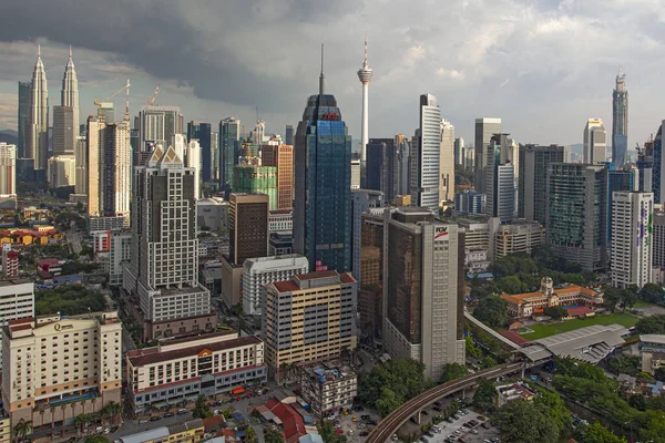 Kuala Lumpur Malezja Stycznia 2020 Widok Panoramiczny Centrum Kuala Lumpur — Zdjęcie stockowe