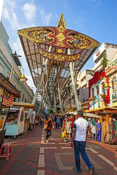Kuala Lumpur Malaysia Januar 2020 Spaziergänger Und Einkäufer Auf Dem — Stockfoto