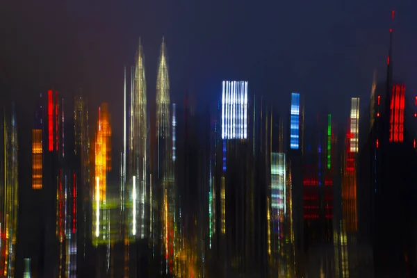 Vista Dall Alto Kuala Lumpur Skyline Città Illuminato Notte Immagine — Foto Stock