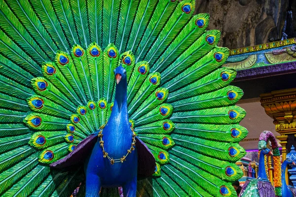 Gombak Selangor January 2020 Beautiful Stunningly Colorful Peacock Statues Batu — Stock Photo, Image