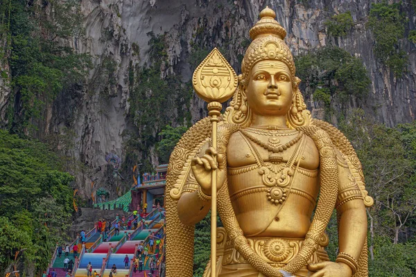 Große Hindu Gottesstatue Von Murugan Den Batu Höhlen Hindu Tempel — Stockfoto