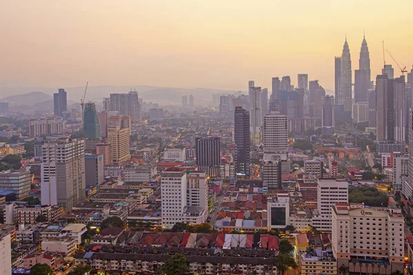 Kuala Lumpur Malaysia January 2020 Top View Misty Kuala Lumpur — Stock Photo, Image