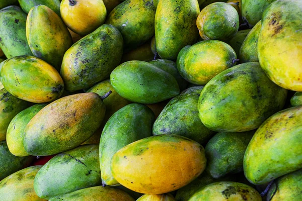 Manga Saborosa Doce Mercado Fundo Fruto — Fotografia de Stock