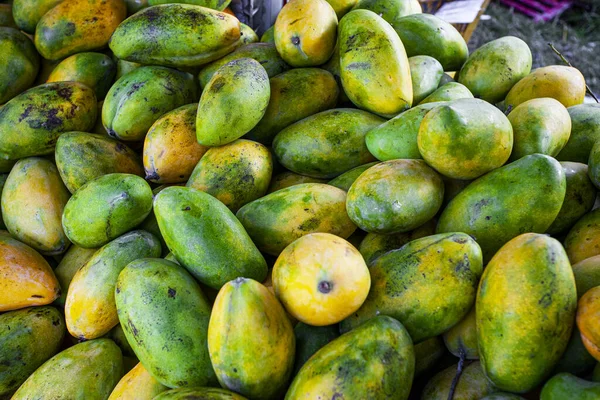 Manga Saborosa Doce Mercado Fundo Fruto — Fotografia de Stock