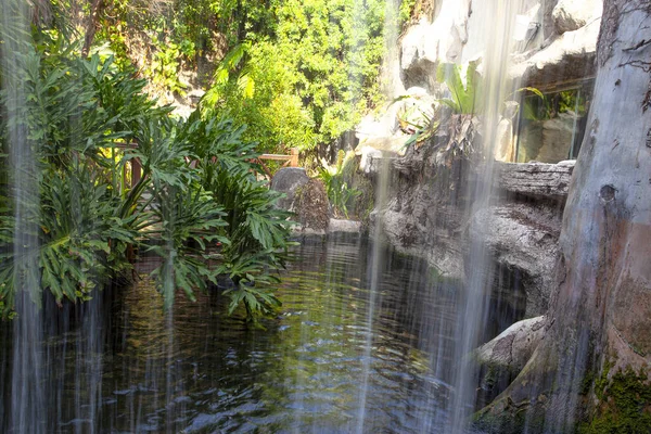 Schöner Wasserfall Ozeanarium Auf Der Insel Langkawi Malaysia — Stockfoto