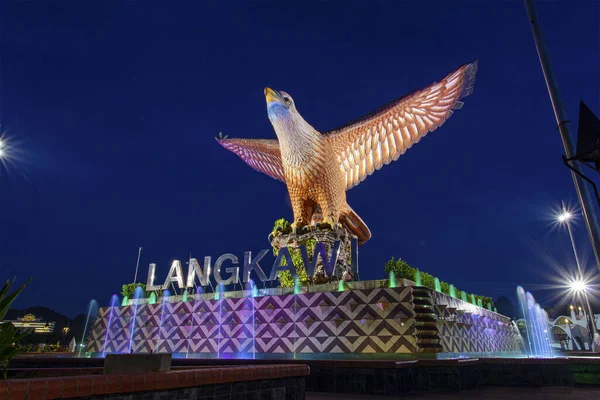 Kuah Langkawi Malaysia Februar 2020 Große Adlerstatue Kuah Dem Symbol — Stockfoto