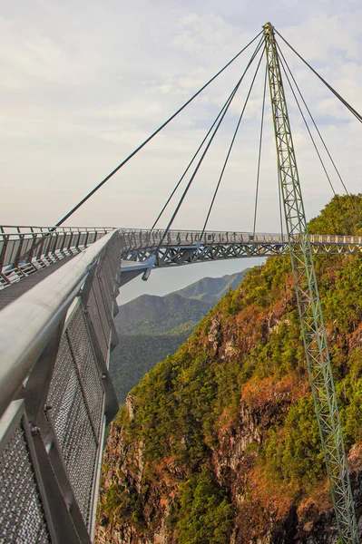Beroemde Sky Bridge Een Van Symbolen Van Maleisië Langkawi Eiland — Stockfoto