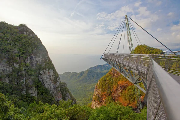 Híres Sky Bridge Malajzia Egyik Szimbóluma Langkawi Szigetén — Stock Fotó