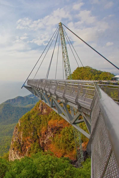 Beroemde Sky Bridge Een Van Symbolen Van Maleisië Langkawi Eiland — Stockfoto