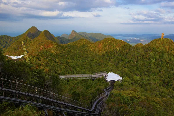 Berömda Sky Bridge Symbolerna För Malaysia Langkawi — Stockfoto